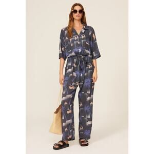 Paradised Jumpsuit Apres Beach Blue Size M